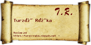 Turzó Réka névjegykártya